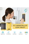 wicue Xiaomi 8,5" Uyumlu Mıknatıslı Lcd Dijital Renkli Çizim Tablet- Sarı - 4