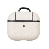 Apple AirPods 3.nesil Uyumlu Deri Kılıf Juni ERC3 Bej - 3