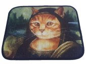 Miapet Elekli Desenli Kedi Tuvalet Önü Paspası 60 x 45 cm Mona - 1