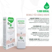 Siveno %100 Doğal Yüz Güneş Kremi Renkli Ton Eşitleyici Leke Karşıtı UVA UVB SPF 50+ 30 ml - 2