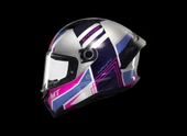 KASK MT STINGER TRON C8 PARLAK GRİ/PEMBE thumbnail 2