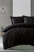 Cotton Box Elegant Saten Çift Kişilik Nevresim Takımı Siyah - 1