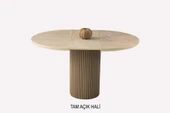 Açılır Yuvarlak Hilton Mdf Masa Mutfak,Salon,Yemek Odası Masası - 6