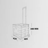 Nurgaz Katlanır Tekerlikli Kamp Kasası Kahverengi NGC140 - 3