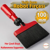 100 mm Ayarlanabilir Açılı Yağlı Robot Boya Boyama Fırçası Dönüşlü Kısa Saplı Dayanıklı Ergonomik - 1