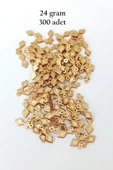 Oya Abiye Bileklik Kolye Pleksi Metalik Plastik Pul Altın Renk 24 gram 300 adet - BNC536 - 1