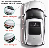 Araba Tampon Koruyucu Karbon Desenli Siyah Beyaz - 3