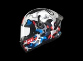 KASK MT STINGER YOZU A7 PARLAK MAVİ/BEYAZ - 2