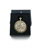 Valkyrie Vintage Antika Tasarım Dilşli Roma Rakamlı Zarif Bronz Kuvars Cep Köstekli Saat - 2