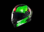 KASK MT STINGER ARDENT C6 PARLAK SİYAH/YEŞİL - 1