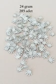 Oya Abiye Bileklik Kolye Pleksi Metalik Plastik Pul Gümüş Renk 24 gram 285 adet - BNC579 - 1