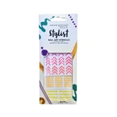 Elegant Touch Stylist Nail Art Şablon Seti – Aztec Collection 3 Adet Renkli Tırnak Bant Süsü - 1
