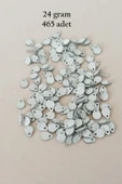 Oya Abiye Bileklik Kolye Pleksi Metalik Plastik Pul Gümüş Renk 24 gram 465 adet - BNC569 - 1