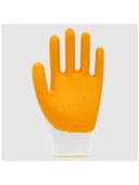 Beybi PN7 Polyester Örme Nitril Eldiven NO: 10 Beyaz Sarı (2 Çift) - 3