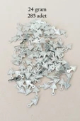 Oya Abiye Bileklik Kolye Pleksi Metalik Plastik Pul Gümüş Renk 24 gram 285 adet - BNC565 thumbnail 1