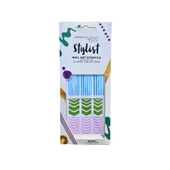 Elegant Touch Classic Tırnak Sticker Seti - 3'lü Renkli Tırnak Süsü - 1