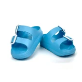 Erkek Çocuk Mavi Tokalı Figürlü Ortopedik Rahat Günlük Terlik - 4