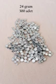 Oya Abiye Bileklik Kolye Pleksi Metalik Plastik Pul Gümüş Renk 24 gram 300 adet - BNC560 - 1