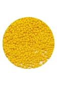 Sarı Renk 4 mm Yaklaşık 1100 adet / 100 gram Cam Boncuk Oya Yazma Bileklik ve Kolye - 3