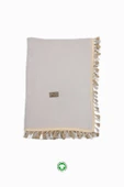 Bistyle Organik Müslin 80x90 Fistolu Battaniye 70112 Taş - 1