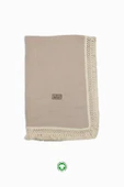 Bistyle Organik Müslin 80x90 Fistolu Battaniye 70112 Bej - 1