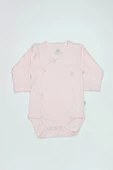 Bistyle Organik Natural Basic Style Kruvaze Uzun Kol Body Bs17102 Pembe - 1
