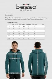 Basic Sweatshirt Kapüşonlu Yeşil Standart Kalıp - 2