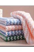 MODELHOME 3 Adet Mikrofiber Temizlik Bezi Waffle Mutfak Bezi Polar Mercan Temizlik Bezi 30x30 Cm - 2