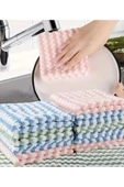 MODELHOME 3 Adet Mikrofiber Temizlik Bezi Waffle Mutfak Bezi Polar Mercan Temizlik Bezi 30x30 Cm - 6