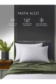 MODELHOME Kapitoneli Pamuklu Yastık Koruyucu Alez (4'lü PAKET) - 1