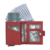 Palermo Deri Cüzdan Kartlık Mekanizmalı V4EF Kırmızı - 4