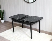 SİYAH MERMER 80 X 130 AÇILABİLİR MUTFAK MASASI - 2