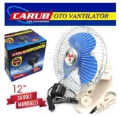 Carub BR6400301 12 Volt  Çakmak Fişli Mandallı Montelli  Oto Vantilatör - 1