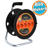 BOŞ MAKARA Sarım Makarası Kapaksız 4 Prizli Seyyar Kablo Makarası - 1