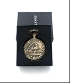 Valkyrie Retro Vintage Kabartmalı Dumanlı Tren Çiçek Motifli Zarif Köstekli Cep Saat - 2