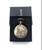 Valkyrie Retro Vintage Kabartmalı Dumanlı Tren Zarif Köstekli Cep Saati - 1