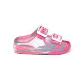 Kız Çocuk Pembe Tokalı Ortopedik Rahat Günlük Plaj Terlik - 2