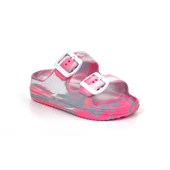 Kız Çocuk Pembe Tokalı Ortopedik Rahat Günlük Plaj Terlik - 9