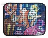 Miapet Elekli Desenli Kedi Tuvalet Önü Paspası 60 x 45 cm Kedi Suratlar - 1