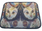 Miapet Elekli Desenli Kedi Tuvalet Önü Paspası 60 x 45 cm Beyaz Kedi - 1