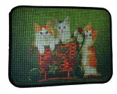 Miapet Elekli Desenli Kedi Tuvalet Önü Paspası 60 X 45 Cm Yavru Kediler - 1