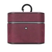 Casquet Apple AirPods 3.nesil Uyumlu Deri Kılıf Fuşya - 1