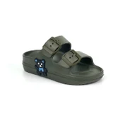Erkek Çocuk Haki Tokalı Figürlü Ortopedik Rahat Günlük Plaj Terlik - 2