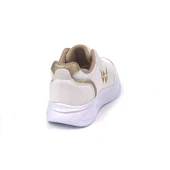 Kadın Beyaz Altın Hafif Fileli Günlük Rahat Sneaker Spor Ayakkabı - 5