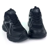 Kadın Siyah Füme Hafif Fileli Günlük Rahat Sneaker Spor Ayakkabı thumbnail 1