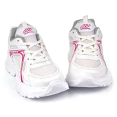 Kadın Beyaz Fuşya Hafif Fileli Günlük Rahat Sneaker Spor Ayakkabı thumbnail 1