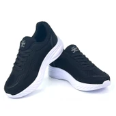 Kadın Siyah Beyaz Hafif Fileli Günlük Rahat Sneaker Spor Ayakkabı thumbnail 4