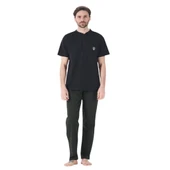 Estiva %100 Pamuk İnterlok Kısa Kol Erkek Pijama Takım - 1