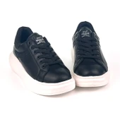 Kadın Siyah Beyaz Simli Rahat Günlük Sneaker Spor Ayakkabı - 3