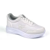 Kadın Beyaz Hafif Fileli Günlük Rahat Sneaker Spor Ayakkabı thumbnail 4